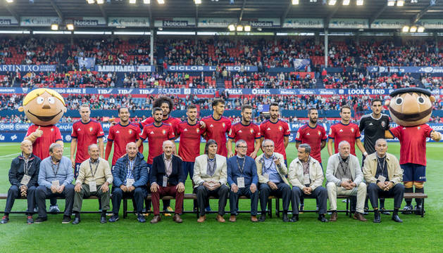 Veteranos: Miguel Blanco, Lucrecio Luquin, Miguel Ángel Arenaza, Osaba, José Luis Armendáriz, Ignacio Calvo, Joaquín Jordana, Rodolfo Villa, X, X, Alfonso Fanjul.