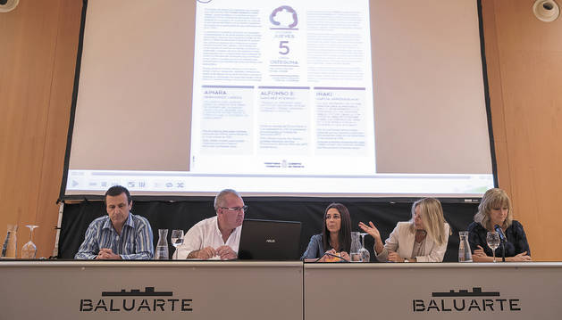 Foto de izquierda a derecha, Iñaki García, Alfonso Sánchez, Ainara Hernández, Idoia Altadill y Ana Ollo.