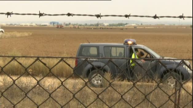 Un F18 se estrella en la base de Torrejón