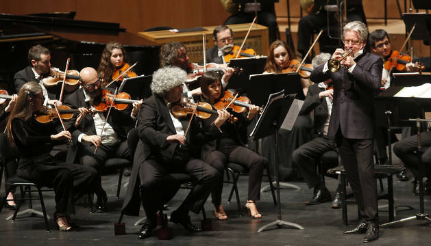 Hakan Hardenberger, en el concierto del Baluarte con la Orquesta Sinfónica de Euskadi.