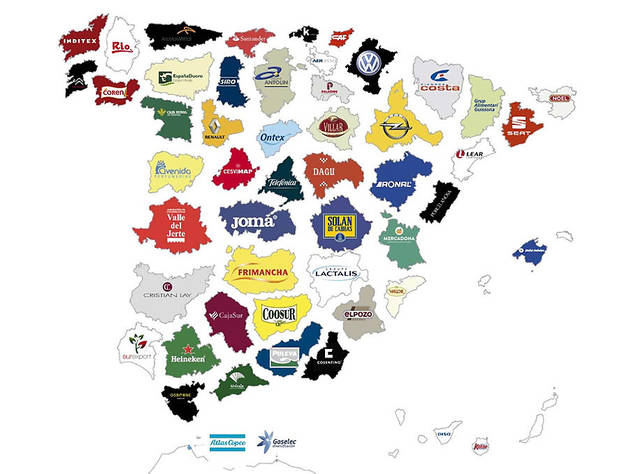 Conoce cuál es la empresa con más relevancia en cada provincia española