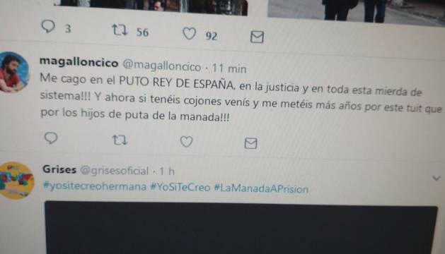 Imagen del tweet publicado por el edil tudelano.