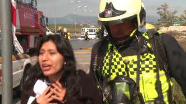 Simulacro de un accidente aéreo cerca del Aeropuerto de Noáin