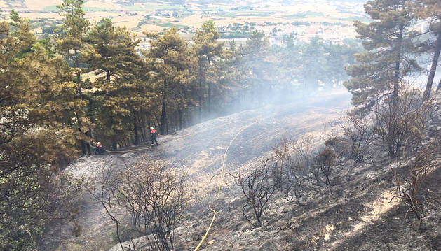 Declarado un incendio en las proximidades de Obanos