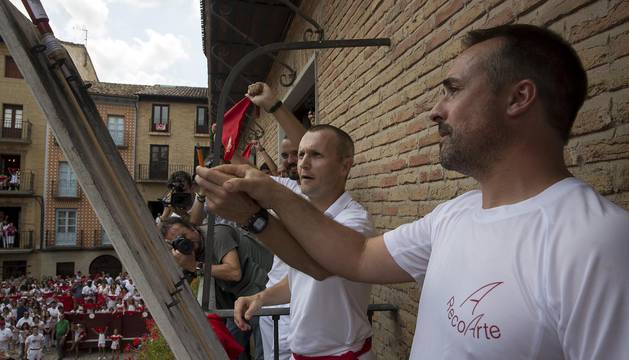 Cohete de las fiestas de Puente la Reina 2018