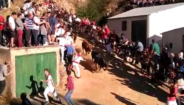 Cuarto encierro del Pilón de fiestas de Falces 2018, 15 de agosto