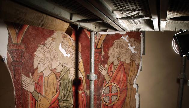 Reconstrucción de las pinturas murales medievales de la iglesia de Artaiz