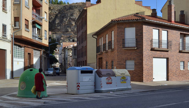 Carretera de Cárcar, esquina con San Andrés, donde se colocará uno de los contenedores soterrados.