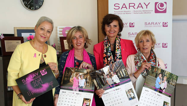 Izda. a dcha.: Yaki Hernández (psicóloga), Ana Sarasa (presidenta SARAY), Mª José Oraa (vicepresidenta) y Charo Zuazu (vocal).
