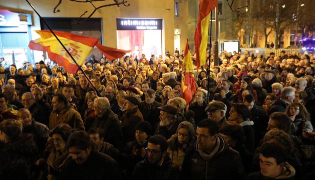 Concentración de la Guardia Civil en Pamplona
