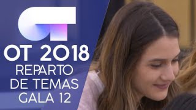 Reparto de temas de la gala 12, semifinal, de 'OT 2018'