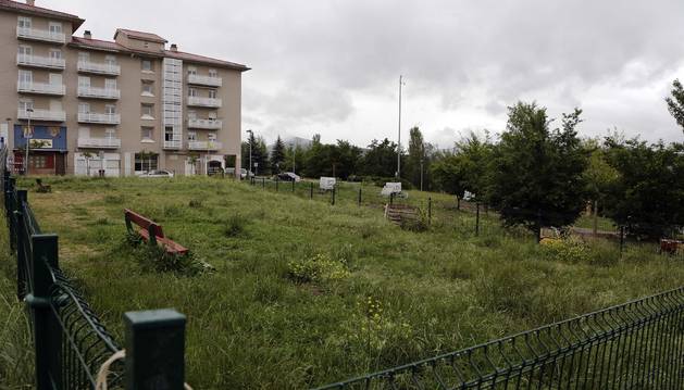 Foto de un pipican de Mendillorri, barrio donde se podría estudiar ubicar zonas de esparcimiento caninas liberadas y con horario.