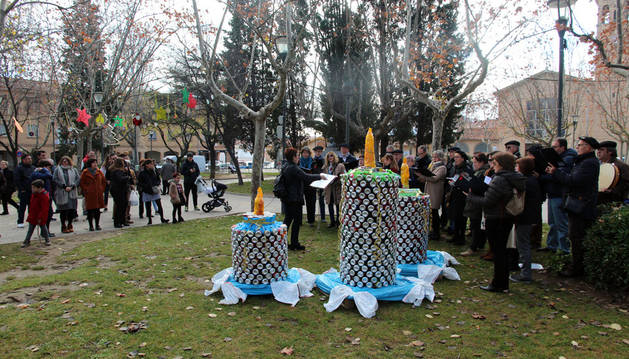 Tudela inaugura sus adornos navideños alternativos y sostenibles