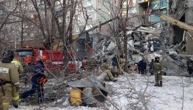 Derrumbe de un edificio en los Urales