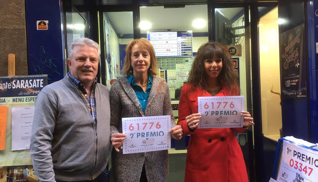 La administración de San Nicolás en Pamplona donde se ha vendido un décimo premiado en el Niño