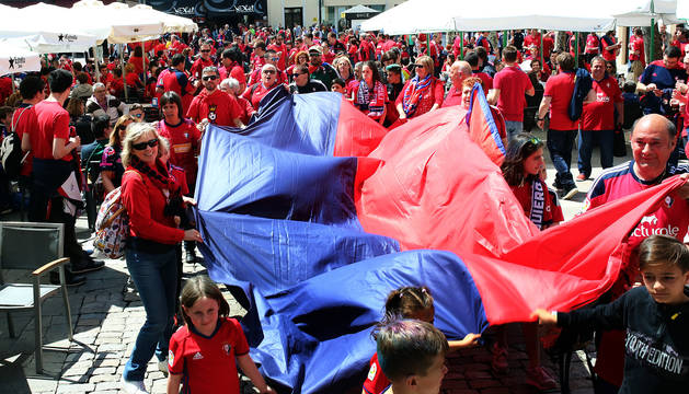 El pasado 20 de mayo se vivió un gran ambiente en el centro de Soria antes del Numancia-Osasuna.