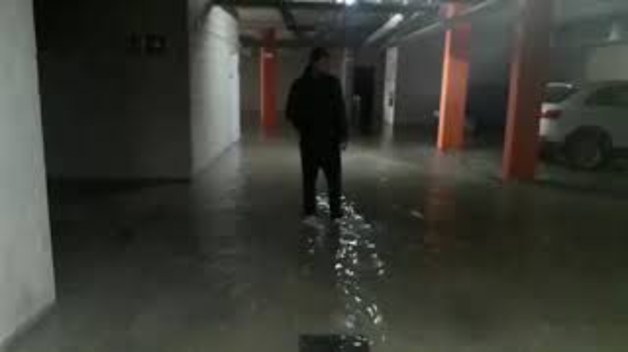 Inundado un garaje en Zizur Mayor