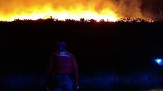 Incendio en Berroeta. POLICÍA FORAL