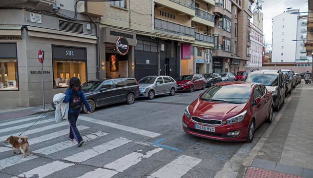 Calle García el Restaurador, anteriormente zona azul y ahora dentro de la nueva regulación.