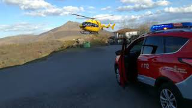 Un herido tras sufrir una caída en una sidrería de Ibardin