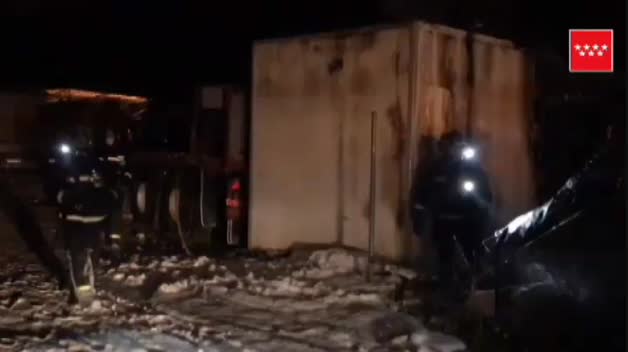 Un incendio en una zona de chabolas en Navalcarnero deja 14 heridos