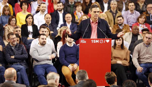 Pedro Sánchez, en Pamplona