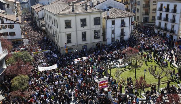 Manifestación en Alsasua contra la sentencia por la agresión a dos guardias civiles