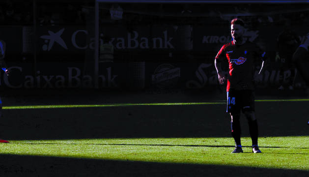 Rubén García, en un momento del partido que enfrentó a Osasuna el sábado contra el Deportivo de la Coruña.