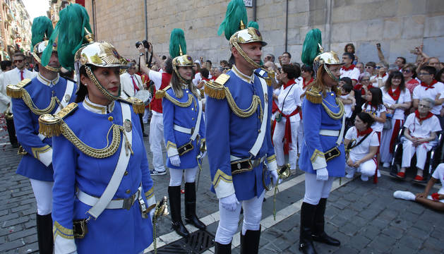 Timbaleros, maceros, clarineteros, txitularis, escolta, gaiteros y voluntarios que participan en uno de los principales actos de la fiestas pamplonesas serán reconocidos el 6 de junio en la Capilla de San Fermín.