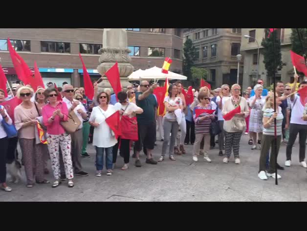 Concentración contra la política del PSN en Pamplona