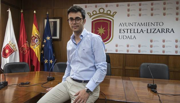 Gonzalo Fuentes Urriza, en el salón de plenos en el que fue nombrado alcalde el pasado 15 de junio.