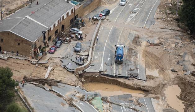 Fotos de las inundaciones en Olite y Tafalla