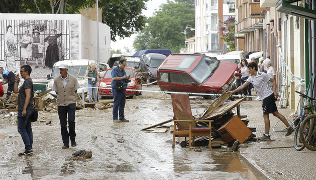 Fotos de las inundaciones en Tafalla, Olite, Beire y Pueyo