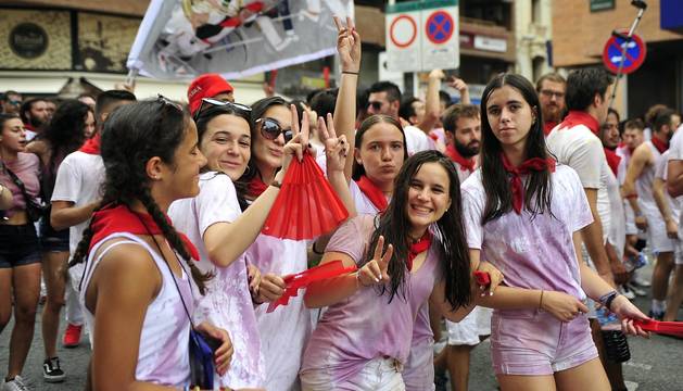 Cohete de inicio de las fiestas de Tudela 2019