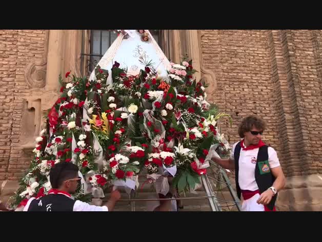 Ofrenda floral a Santa Ana en fiestas de Tudela 2019