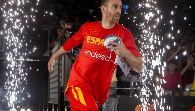 Amistoso de baloncesto España-Lituania en el Navarra Arena