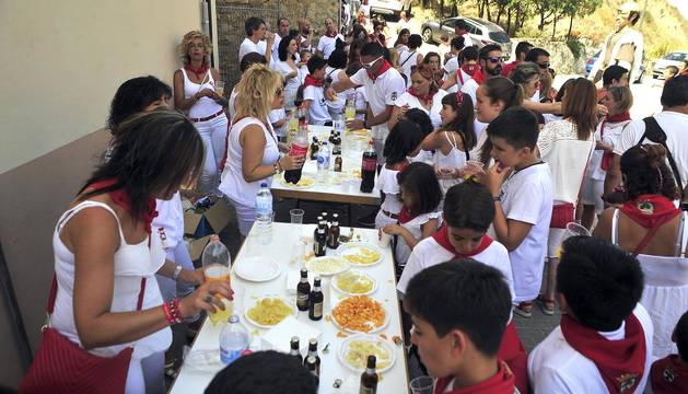 Fotos del cohete de fiestas de Larraga 2019