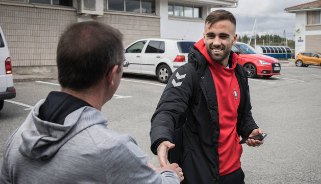Foto de Rober Ibáñez, que estuvo este lunes por la tarde en Tajonar para firmar el nuevo contrato hasta 2023.