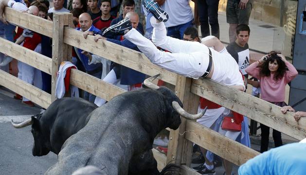 Fotos del tercer encierro de fiestas de Tafalla 2019
