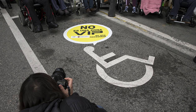 Una campaña anterior sobre el uso de las plazas de aparcamiento para personas con discapacidad.