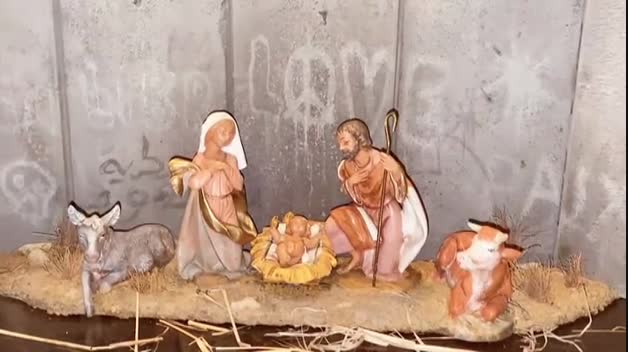 Bansky expone un pesebre en Belén que invoca el conflicto palestino-israelí