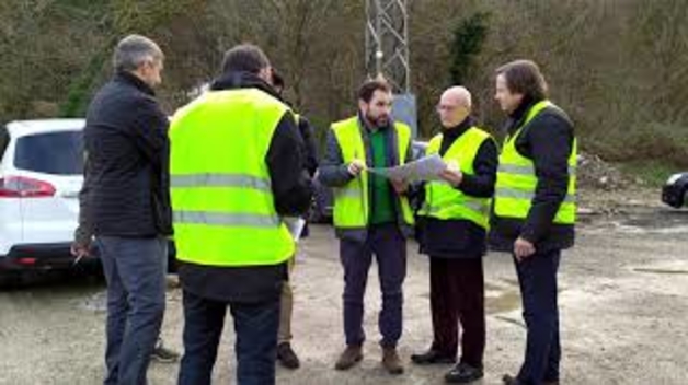 Visita al nuevo puente de acceso a Eguíllor y Beasoain