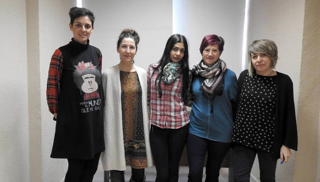 Marisa Martínez, Esther Aramendía, Mª Jesús Tejeriza, Begoña Arbeloa y Amaya Fernández.
