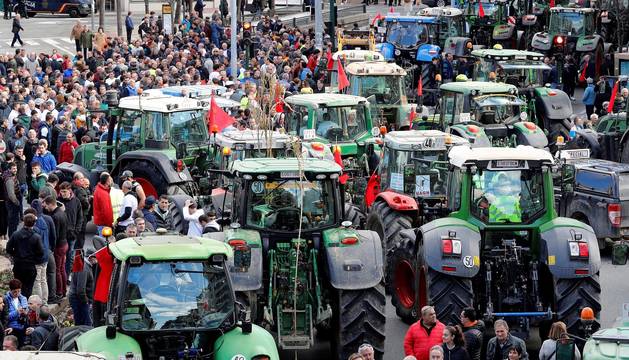Fotos de la manifestación de tractores en Navarra. CASO