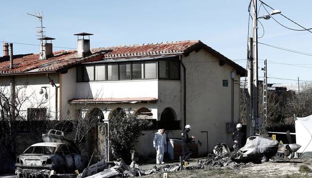 Fotos del accidente de avioneta en Noáin