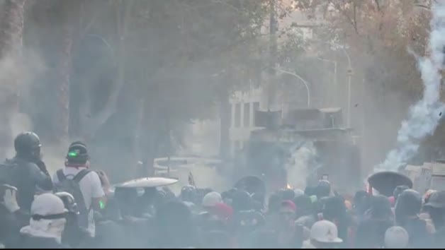 Las protestas violentas vuelven a la capital de Chile