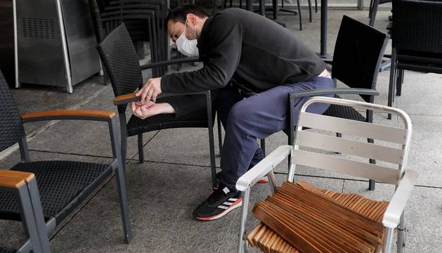 Las terrazas de Pamplona se preparan para abrir