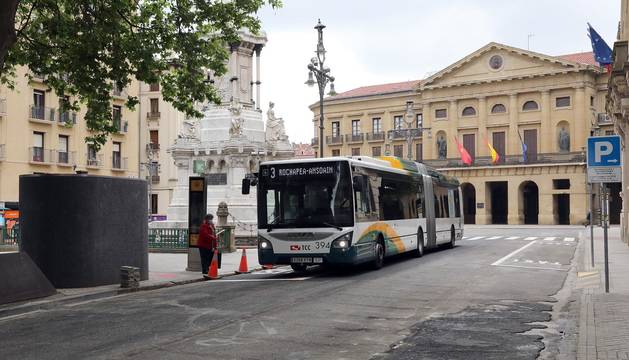 Fotos de los cambios de tráfico en el paseo Sarasate