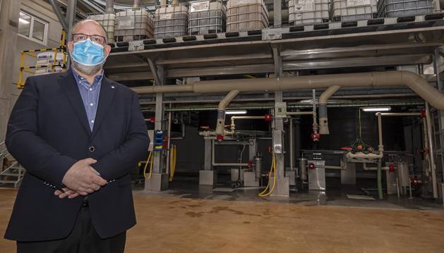 Álvaro Redondo, director general de Kersia en España y Portugal, en la planta de Estella.