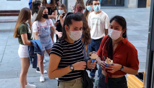 Mascarillas con 30 grados en Navarra.
